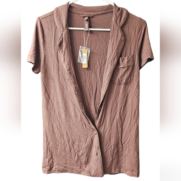 NWT SKIMS Camel Soft Lounge Short Sleeve Size XXS - Picture 4 of 4